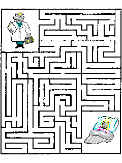 Le docteur arrivera-t-il  temps ? Aide le  retrouver la maison de Magalie.